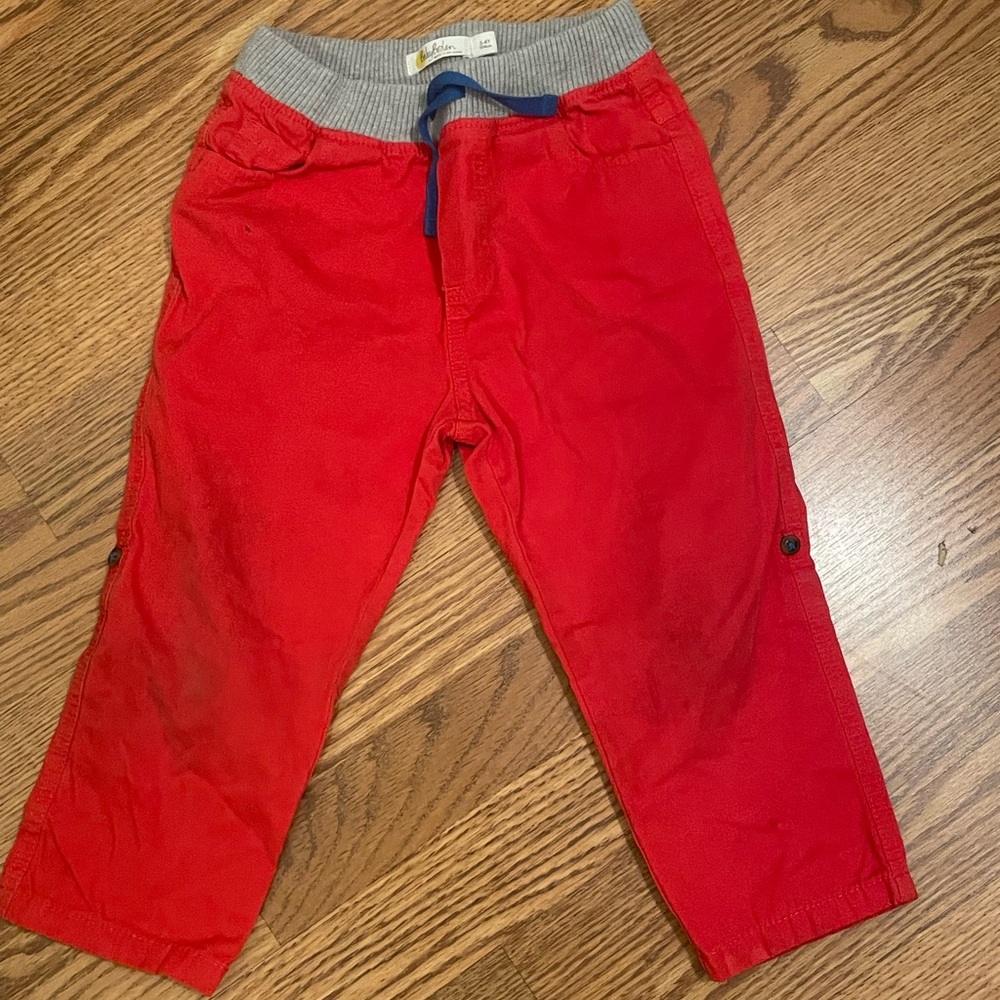 Mini Boden Red Convertible Pants